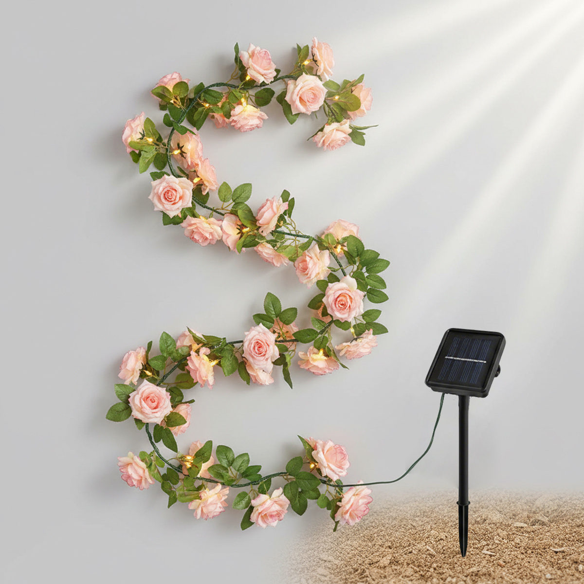 High Brightness IP65 Weatherproof Warm White Solar Garden Light LED Outdoor Lamp for Patio, Driveway and Walkway with 1W.