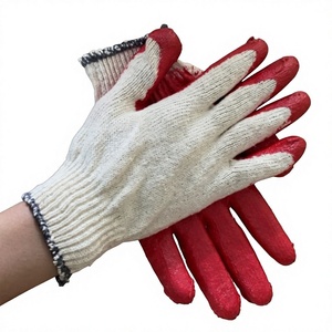 Gants de jardinage réutilisables en coton et polyester avec revêtement en latex antidérapant et anti-coupure, avec poignet tricoté, 10 paires, protection pour les mains - Product Image 1