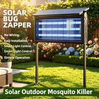 JN JN Solar Muggenlamp Buiten Tuin Waterdicht Hoge Spanning Elektrische Schok Solar Buiten Muggenlamp