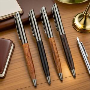 High Quality Custom Twisted Design Wooden Liquid Ballpoint <b>Pen</b> Eco-Friendly Business Office Writing Gift with Personalized Logo - Product Image 1
