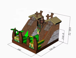 Châteaux gonflables <span class=keywords><strong>Jungle</strong></span> Monkey, grand modèle, double piste, en PVC, pour 10 personnes, terrain <span class=keywords><strong>de</strong></span> <span class=keywords><strong>jeux</strong></span> portable pour événements en plein air - Product Image 3