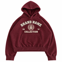 Sweat à capuche oversize 100 % coton avec doublure polaire tricotée, personnalisable avec impression sérigraphique du logo de la marque et strass