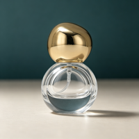 Flacon de parfum vide en verre rond de 15 ml avec col serti, pour vaporisateur, emballage cosmétique, logo personnalisé, vente en gros