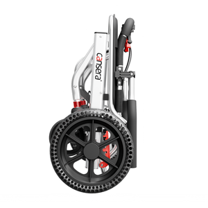 의료용 접이식 수동 휠체어 12인치 허니콤 휠 탄소강 프레임 전면 스프링 충격 흡수 장치 비행기 탑승 가능 장애인용 - Product Image 6