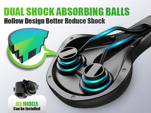 Asiento de <span class=keywords><strong>bicicleta</strong></span> EasyDo ergonómico ensanchado, sillín de <span class=keywords><strong>bicicleta</strong></span> transpirable con absorción de golpes para hombres y mujeres, espuma viscoelástica - Product Image 2