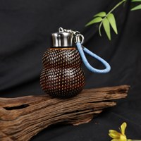 Tasse en forme de gourde en titane, gourde enveloppée de rotin, coffret cadeau de luxe fait main, ustensiles de thé ultra-légers pour l'extérieur, isolation thermique 12-24