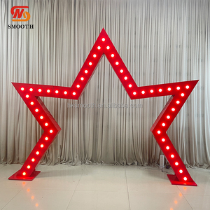 SMOOTH Customized Wedding Events Decoration RGB <b>Lighted</b> LED Marquee <b>Star</b> Arch - Product Image 4