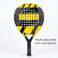 Raquette de padel en carbone 18K en gros, logo personnalisé, haute performance, noyau en mousse EVA souple, pour entraînement et compétition adulte