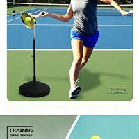 Entraîneur de tennis à hauteur réglable en ABS, équipement d'entraînement de rebond durable, logo personnalisé, vente en gros, directement de l'usine OEM