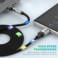 Kabel pengisi daya USB Tipe C 100W, kabel pengisian daya magnetik ponsel USB Tipe C dengan rotasi 540 derajat dan pengisian daya Cepat magnetik 3 in 1