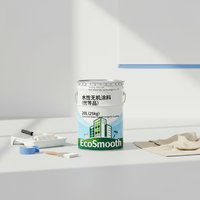 Peinture murale intérieure au latex à haute teneur en solides, résistante aux alcalis, couleur personnalisable, décoration de bâtiment, couche de finition, certifiée ISO, 25 kg
