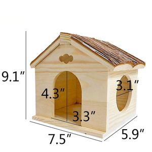 <b>Pine</b> Birdhouse Wooden Bird Nest 24x15.5x19cm Durable Rectangle Shape For Garden Ornaments - Product Image 4