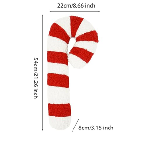 Fast Shipping Cozy Christmas Pink Candy <b>Cane</b> Sherpa Pillow Decor Fuzzy Throw Pillow Holiday Decor - Product Image 4