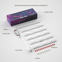 Barras de Luz Ambiental RGB Inteligentes Modulares Personalizadas, Control por Aplicación, Conectores de 3 a 18 Piezas, Iluminación LED para Escritorio de Juegos, Hogar, Hotel