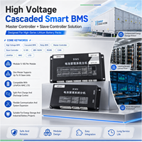 Système de gestion de batterie en cascade haute tension 128S EC-HV-MC1+EC-HV-SC7+écran LCD 4,3 pouces CAN RS485 pour stockage d'énergie