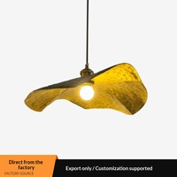 Suspension LED en fer forgé style zen chinois, motif feuille de lotus, hauteur réglable, pour restaurants de hot pot, tables à thé, style rétro