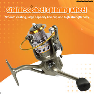 Moulinet de pêche télescopique à poignée unique, bobine en aluminium inoxydable à longue portée, corps en métal pour la pêche en rivière - Product Image 4