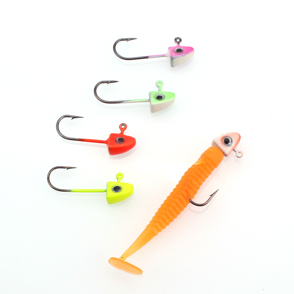 20 Testine Jig Shad Painted Per Trota – Seasky 1/2 Oz, Amo 3/0 (Lime/Green)