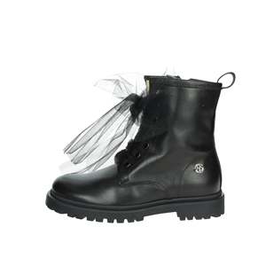 Florens Girls' Ankle Boots <b>Black</b> Size 36 Lace Up With <b>Tulle</b> Detail - Product Image 1