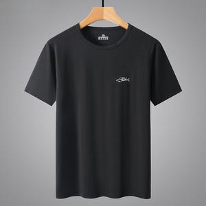 Camiseta deportiva informal de verano para hombre, camiseta tejida de manga corta transpirable con diseño de piña de secado rápido, cuello redondo, estilo fino - Product Image 2
