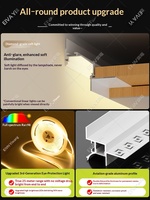Plafonnier suspendu, profilé en aluminium pour éclairage linéaire, luminaire encastré pour éclairage mural, rétroéclairage pour salon
