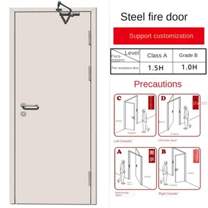 Diseño moderno de puertas de seguridad metálicas ignífugas que se utilizan para la superficie de productos terminados de hoteles en supermercados y escuelas - Product Image 3