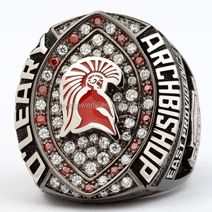 2020 Tổng Giám Mục Mens Tùy Chỉnh Mạ Đen Giá Rẻ Vô Địch Nhẫn Thể Thao Bán Buôn Made In China - Product Image 1