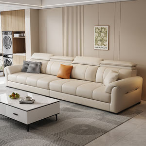 Nuevo sofá de tela para rascar gato, sala de estar, sofá de tela de estilo crema Simple moderno, casa pequeña, fila recta - Product Image 1