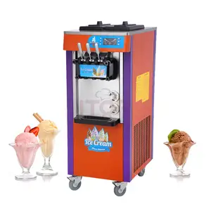 Commercial Table Top Good Quality Stainless Steel Yogurt Three Flavors Cheap Soft Serve Ice Cream Machine For Sale