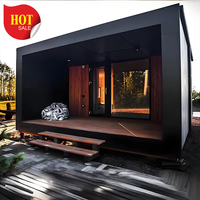 Sauna moderne panoramique New Triangle Sauna extérieur de luxe pour 4-6 personnes avec système de contrôle tactile