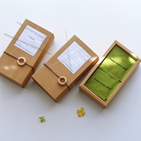 Boîte à livres rectangulaire en papier kraft, faite à la main, style rétro, pour sachets de café, thé, bonbons de mariage, avec découpes.