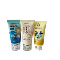 Botol Plastik Peras Segitiga Warna Kustom untuk Tabir Surya Perawatan Kulit, Tutup Flip Top, Sablon Sutra, Kapasitas 50ml