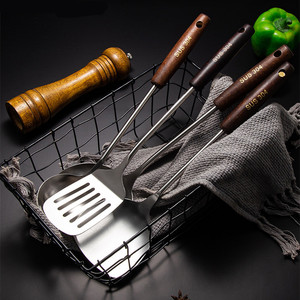 Sang Trọng Retro Đồ Dùng Nhà Bếp Với Gỗ Xử Lý Thân Thiện Với Môi Thép Không Gỉ Công Cụ Nấu Ăn Thiết Kế Hiện Đại - Product Image 5