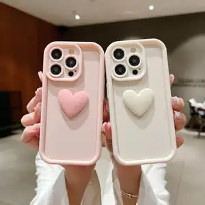 Vente en gros pas cher mode couleur bonbon amour étui de téléphone en TPU pour iPhone 15 Pro Max 14 13 12 11 XR XS Plus 8 7 couverture de vente chaude