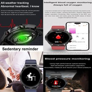 Montre connectée santé à succès, surveillance <span class=keywords><strong>de</strong></span> la pression artérielle, ECG, fréquence cardiaque, suivi du sommeil, <span class=keywords><strong>mesure</strong></span> <span class=keywords><strong>de</strong></span> l'acide urique, SmartWatch ET310 - Product Image 4
