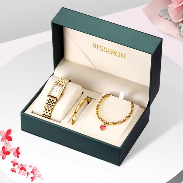 High Quality Custom Logo Stainless Steel Ladies Quartz Watch Bracelet Set Luxury Water Resistant Fashion Gift
