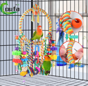 Hot Bán Pet New <span class=keywords><strong>Bird</strong></span> Đồ Chơi Treo Nhiều Màu Sợi Dây Thừng Đồ Chơi Loại Cho Dây <span class=keywords><strong>Bungee</strong></span> Chim Đồ Chơi Phụ Kiện Vẹt calopsita - Product Image 3