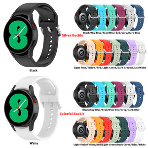 Correa de reloj de goma con extremo curvo de 20mm, correas de reloj de silicona suave para Samsung Galaxy Watch <span class=keywords><strong>5</strong></span>/Watch 4 Full Series - Product Image 2
