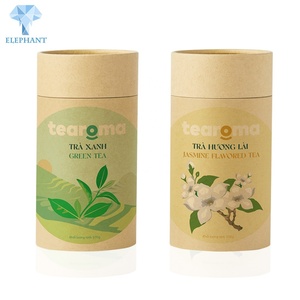 Custom Cylinder Empty Tea Bags Paper Packaging Sample Box Kraft Round Tube Green Tea Gift Box - Product Image 5