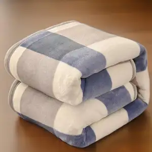 Winter bed quilt blanket King size super soft warm throw blankets coral fleece flannel blanket for travel and airplanes