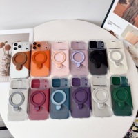 Étui portefeuille magnétique à chargement sans fil avec support et porte-cartes transparent en TPU pour iPhone 12 13 14 15 16 17 18 Pro Max