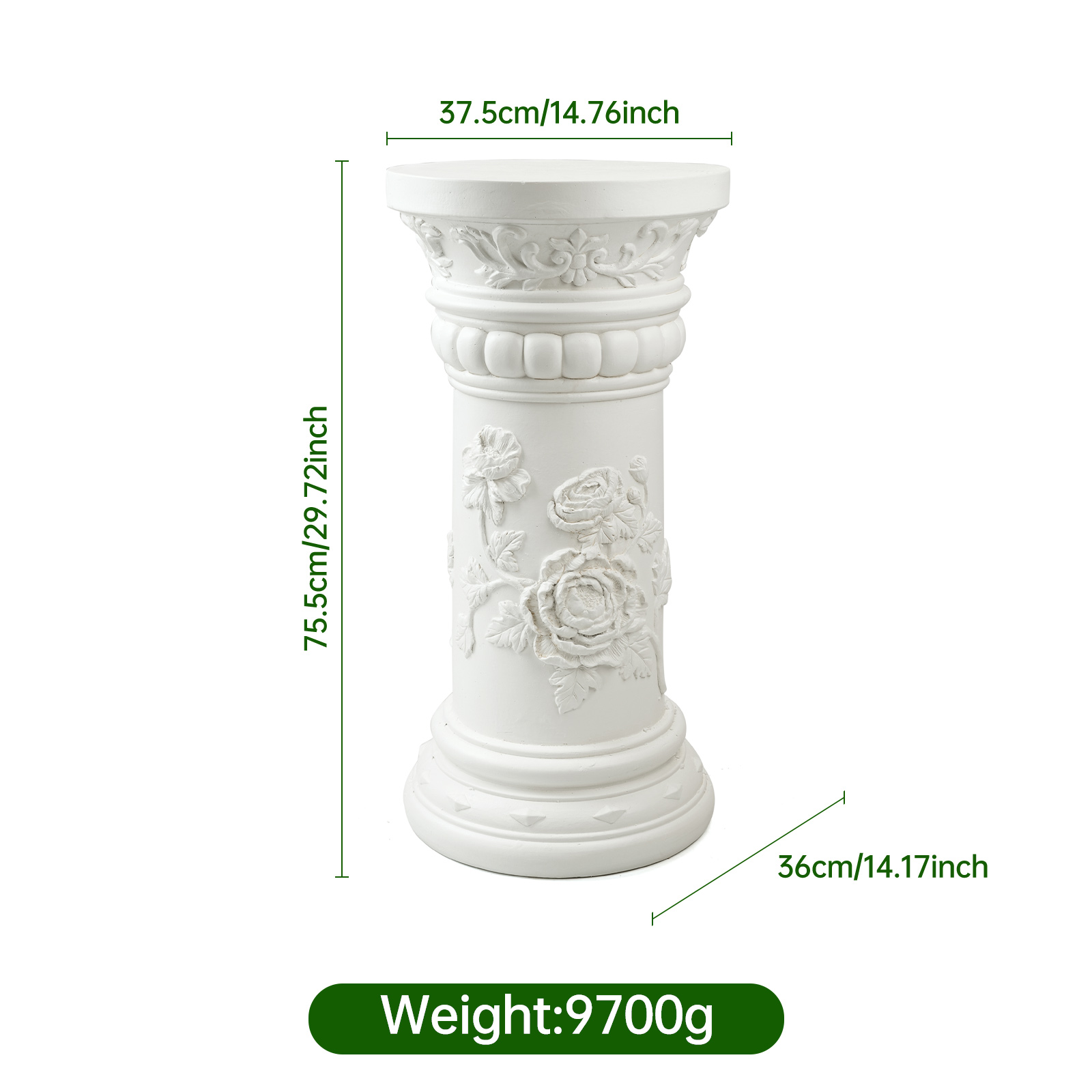 Roman column-peony