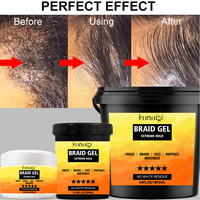 Gel Coiffant Herbal Non Gras Loc N Twist Fixation Forte Cire Coiffante pour Bords Gel Cheveux Tressés Scintillant