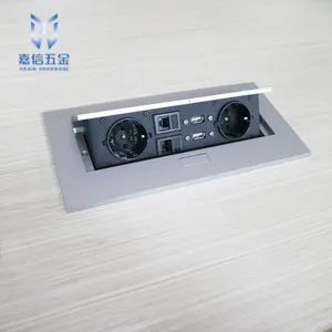 Hidden German standard Tabletop Electrical Plug Power Socket For Kitchen Home Hotel Desktop