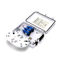 Caja de Distribución de Fibra Óptica para Exteriores de 6 Puertos, IP66, PC+ABS, Completamente Equipada con Divisor PLC 1x4 1x6 para Infraestructura FTTx