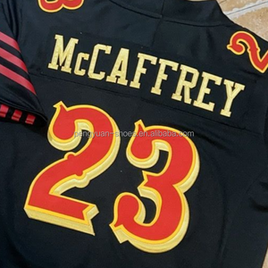 Listo para enviar Purdy Black/Gold Camiseta de fútbol americano cosida de la mejor calidad - Product Image 4