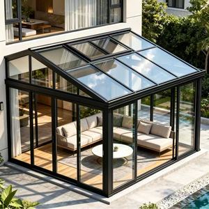 Solárium de aluminio y vidrio templado para jardín o balcón, independiente, para las 4 estaciones, con garantía de por vida. - Product Image 1