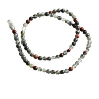 Perles en pierre de haute qualité, 4 mm, agate rouge naturelle, turquoise, rubis, pour la fabrication de bijoux, bracelets DIY, accessoires de collier