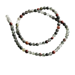 Chất lượng cao 4mm màu đỏ tự nhiên mã não màu ngọc lam, vật liệu Ruby, hạt đá để làm đồ trang sức, vòng tay tự làm, Phụ Kiện Vòng Cổ - Product Image 5