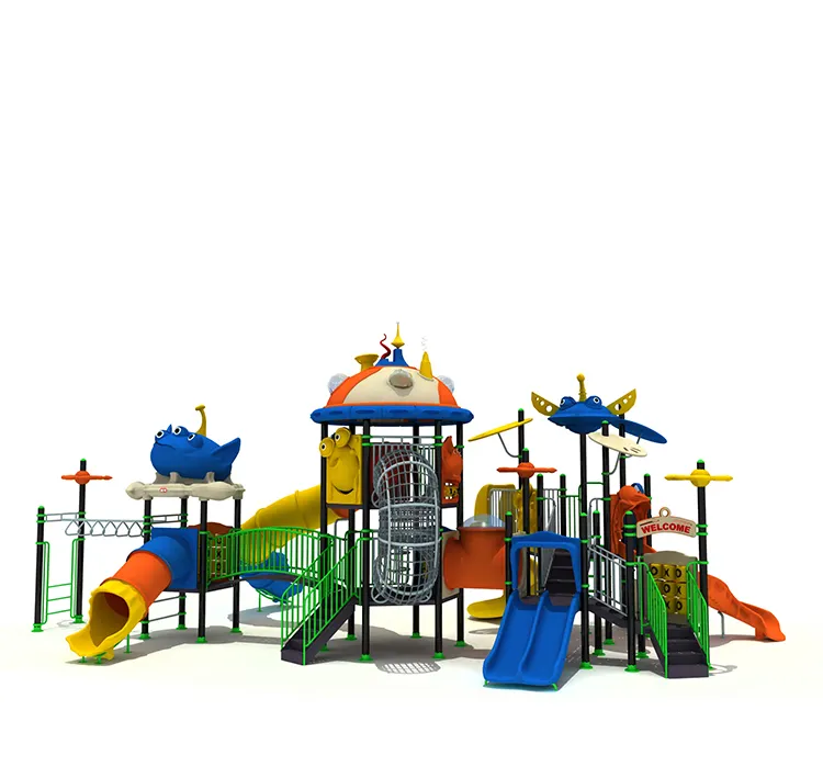 Children slide outdoor plastic outdoor playground,outdoor kids adventure slide playground